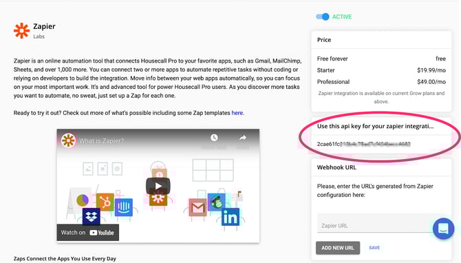 zapier in hcp app